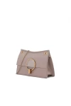 Charles Keith Metal Half Round Lady Chain Shoulder Bag Taupe